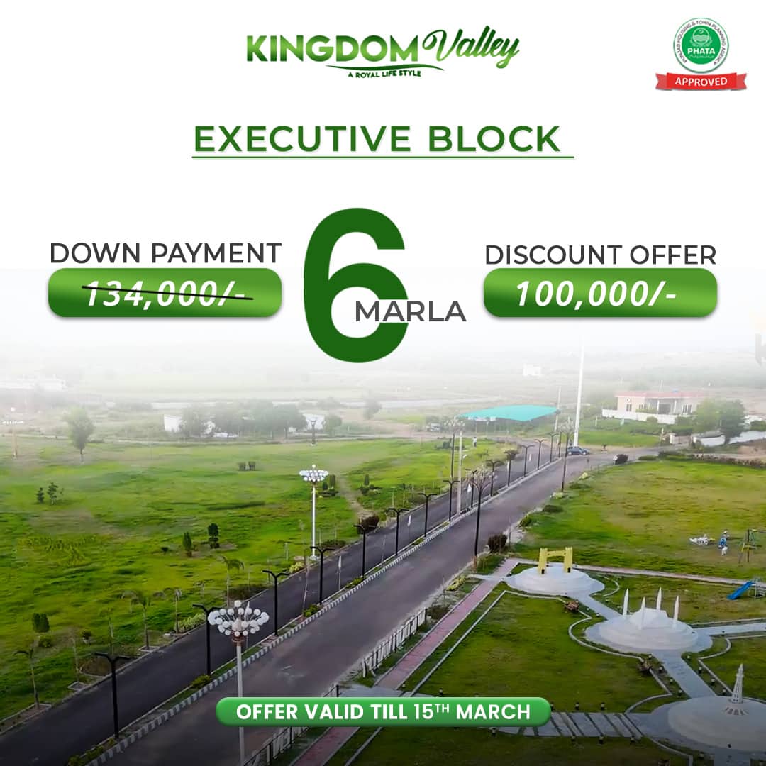 kingdom valley executive block 6 marla